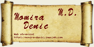 Momira Denić vizit kartica